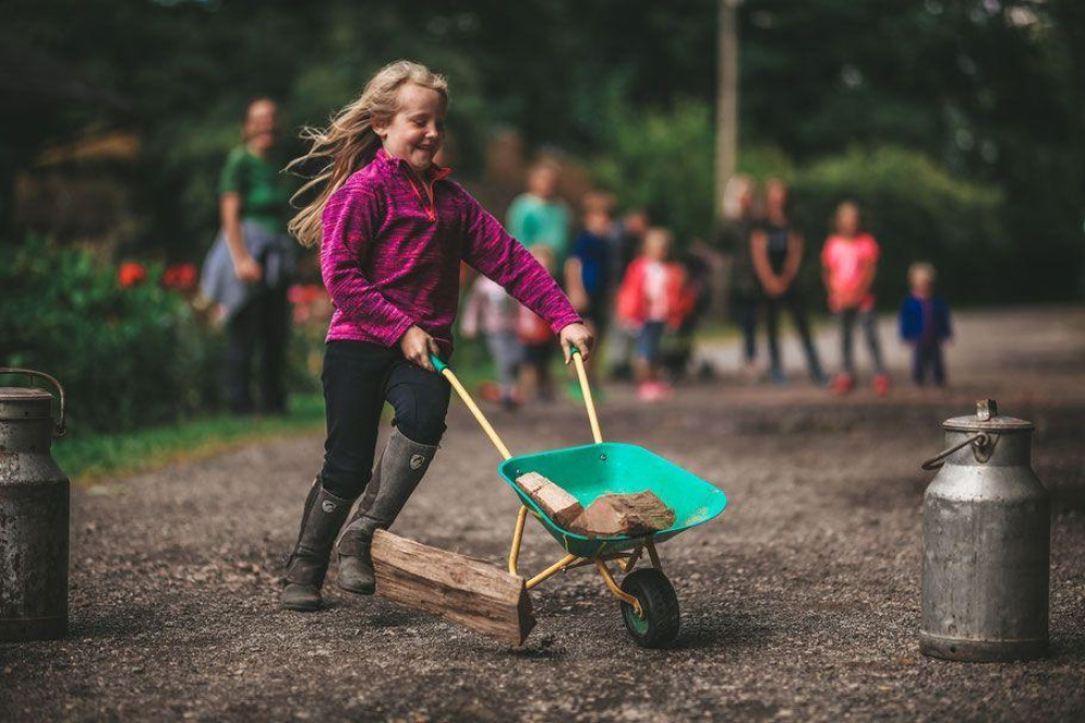 Bauernhof-Olympiade für Kinder